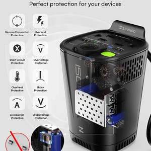 Convertisseur de courant voiture 150W – Inverseur 12V 220V puissant